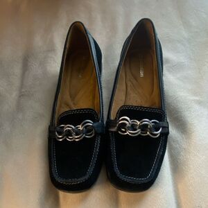 Naturalizer Carlene Black Suede Comfort Cushioned Loafer Flats 8N